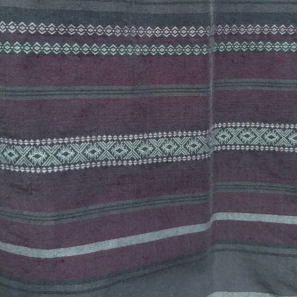 WOMENS MARMOT WOVEN GRAY STRIPE BUTTON DOWN COLLARED FLANNEL SHIRT SIZE XL - Picture 3 of 10